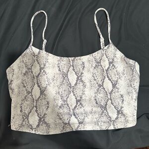 Snakeskin pattern crop top